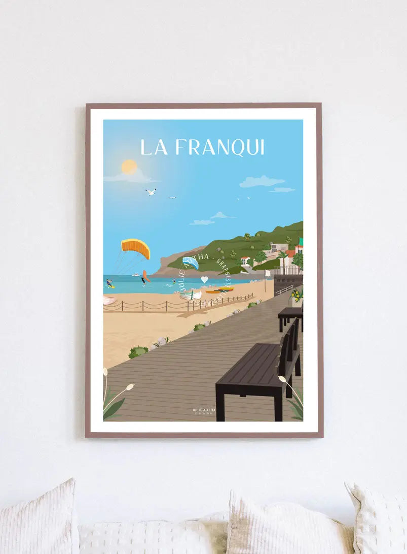 La Franqui, la promenade - Affiche Julie Autha