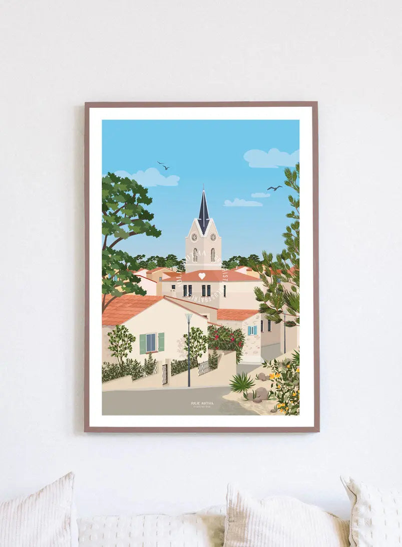 Leucate village - Affiche Julie Autha