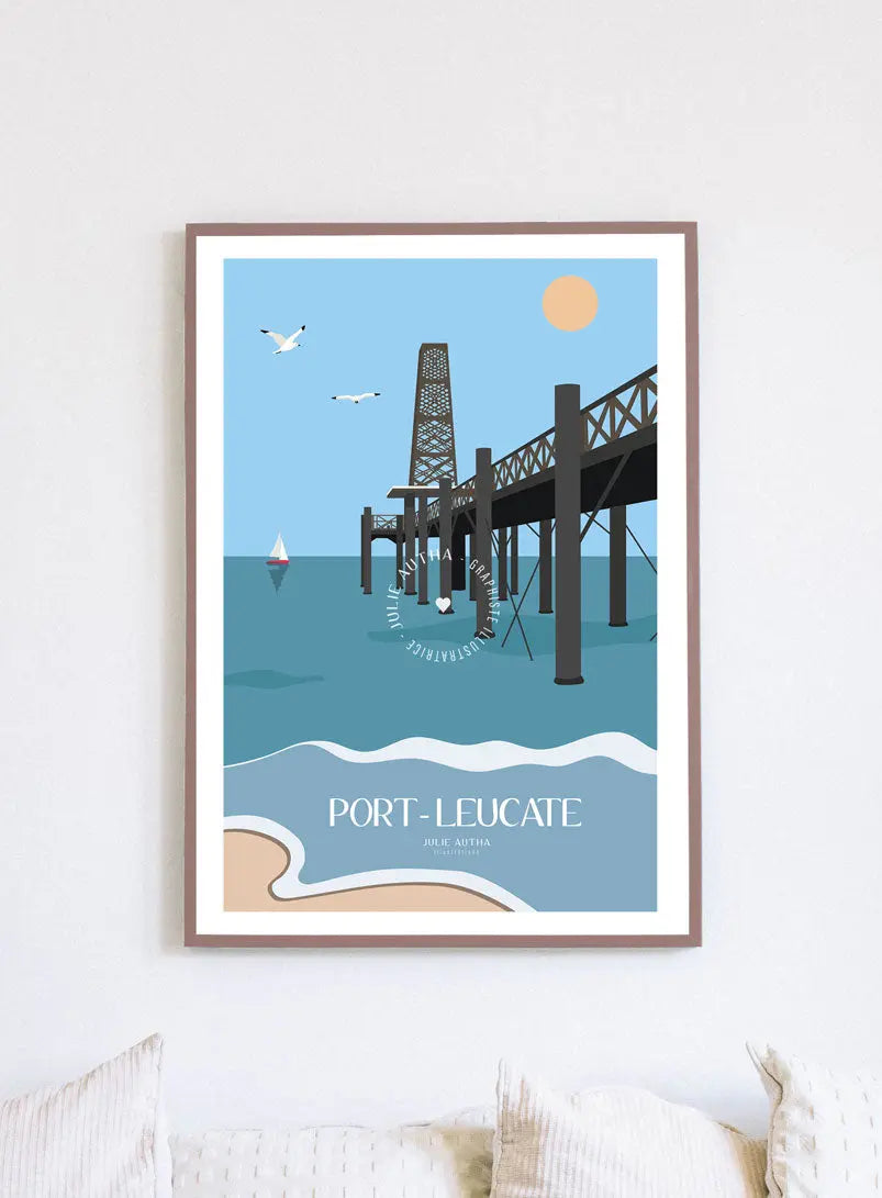 Ponton de Port-Leucate - Affiche Julie Autha