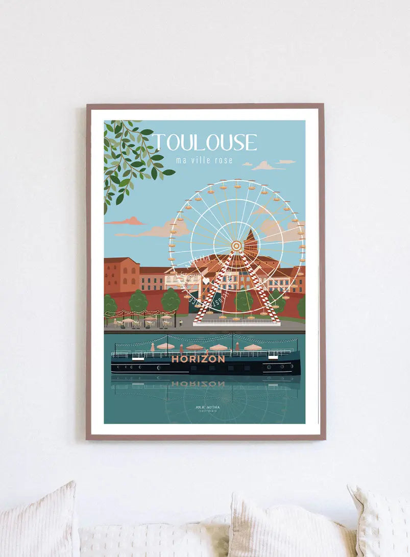 La Grande Roue, Port Viguerie, Toulouse - Affiche Julie Autha