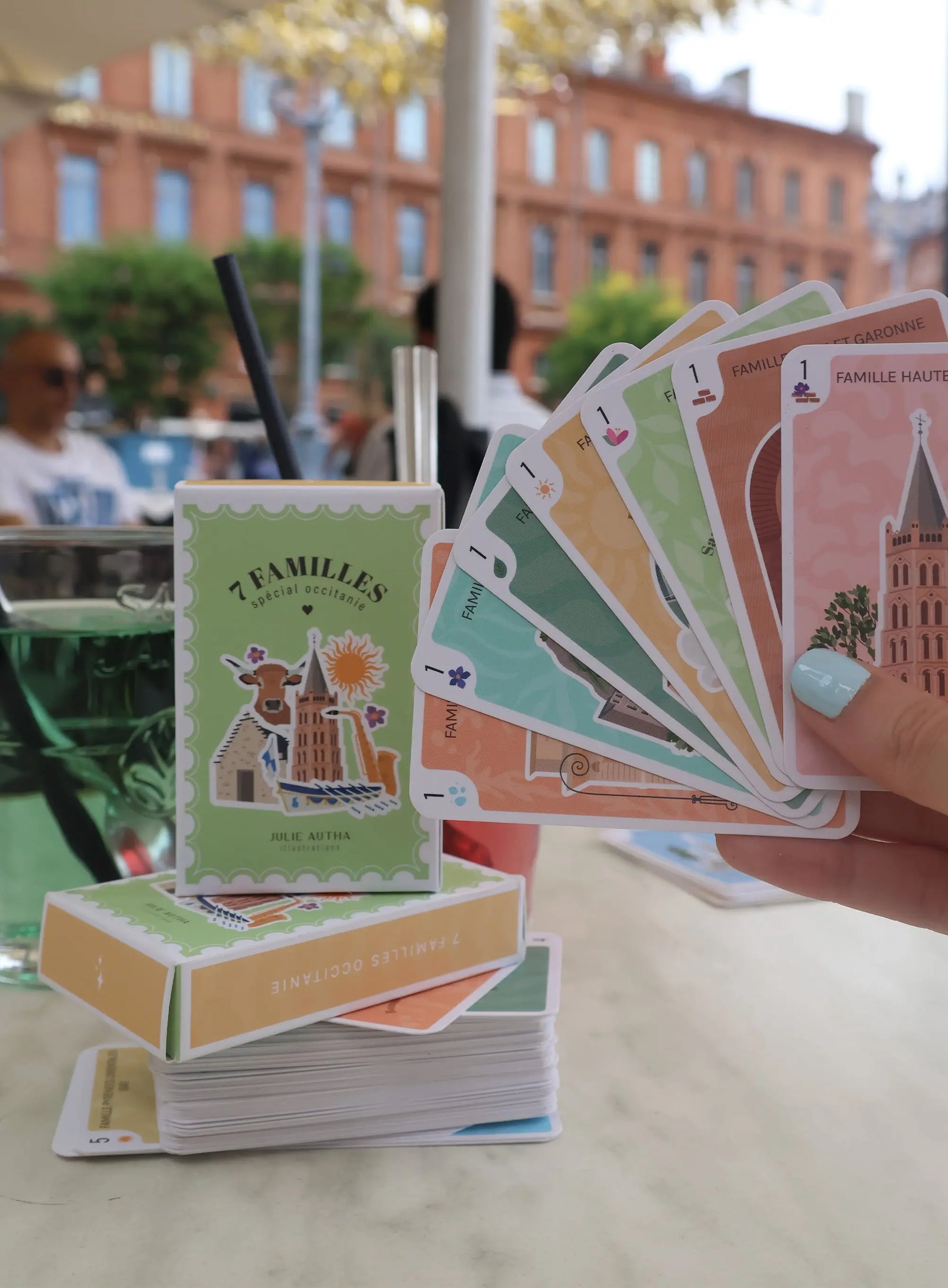 Jeu de cartes - Les 7 familles spécial Occitanie (02) Julie Autha