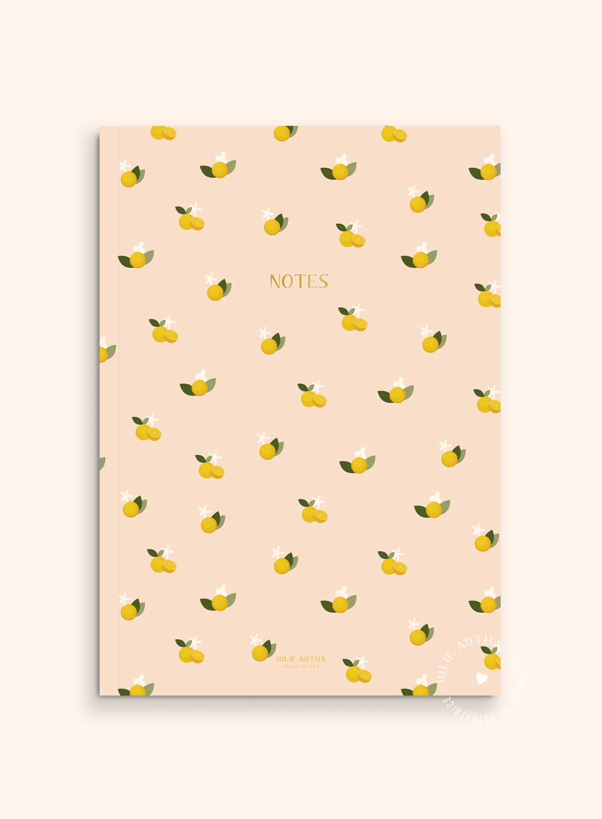 Carnet de notes A5 - Citrons Julie Autha