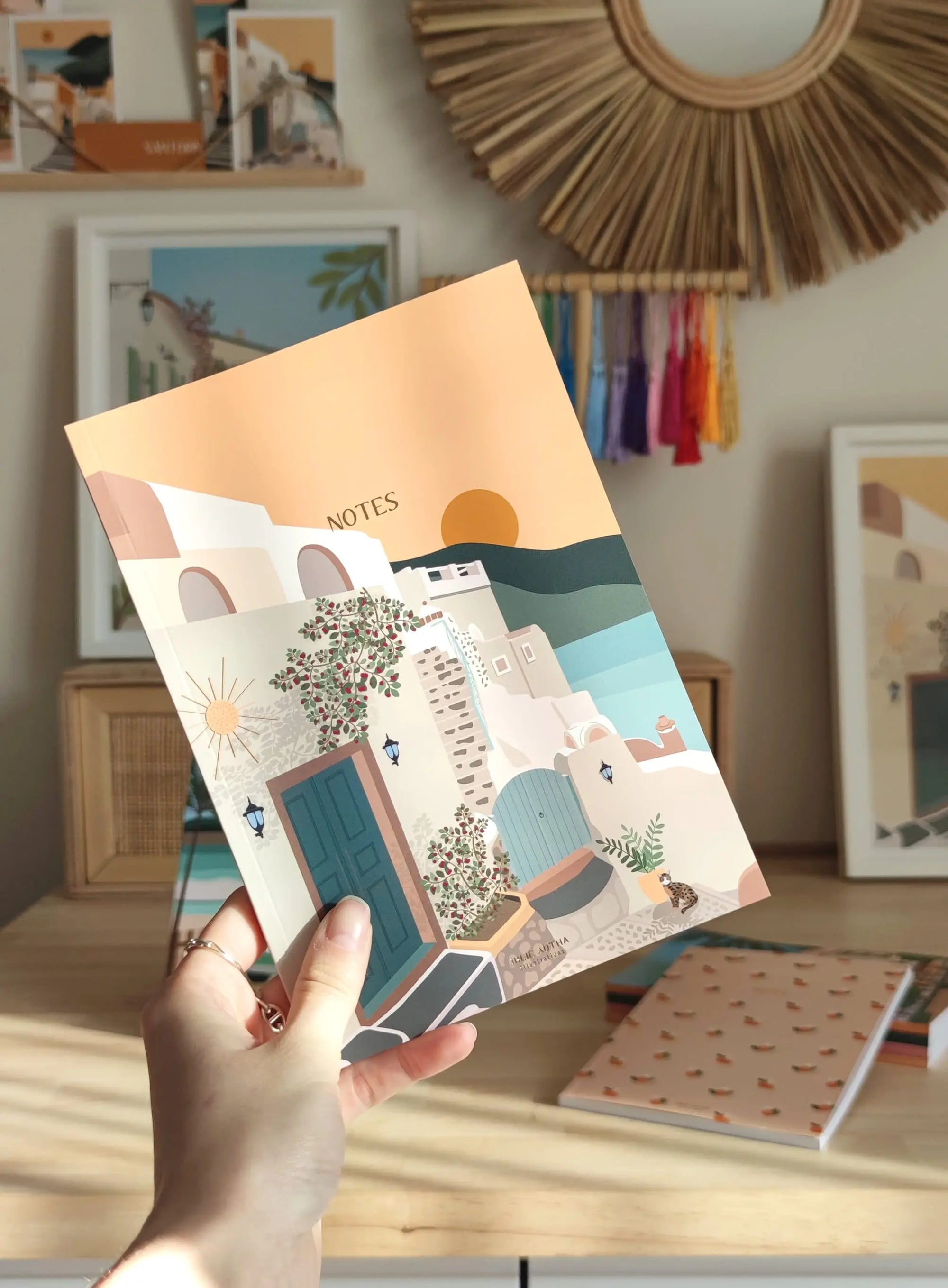 Carnet de notes A5 - Grèce coucher de soleil Julie Autha
