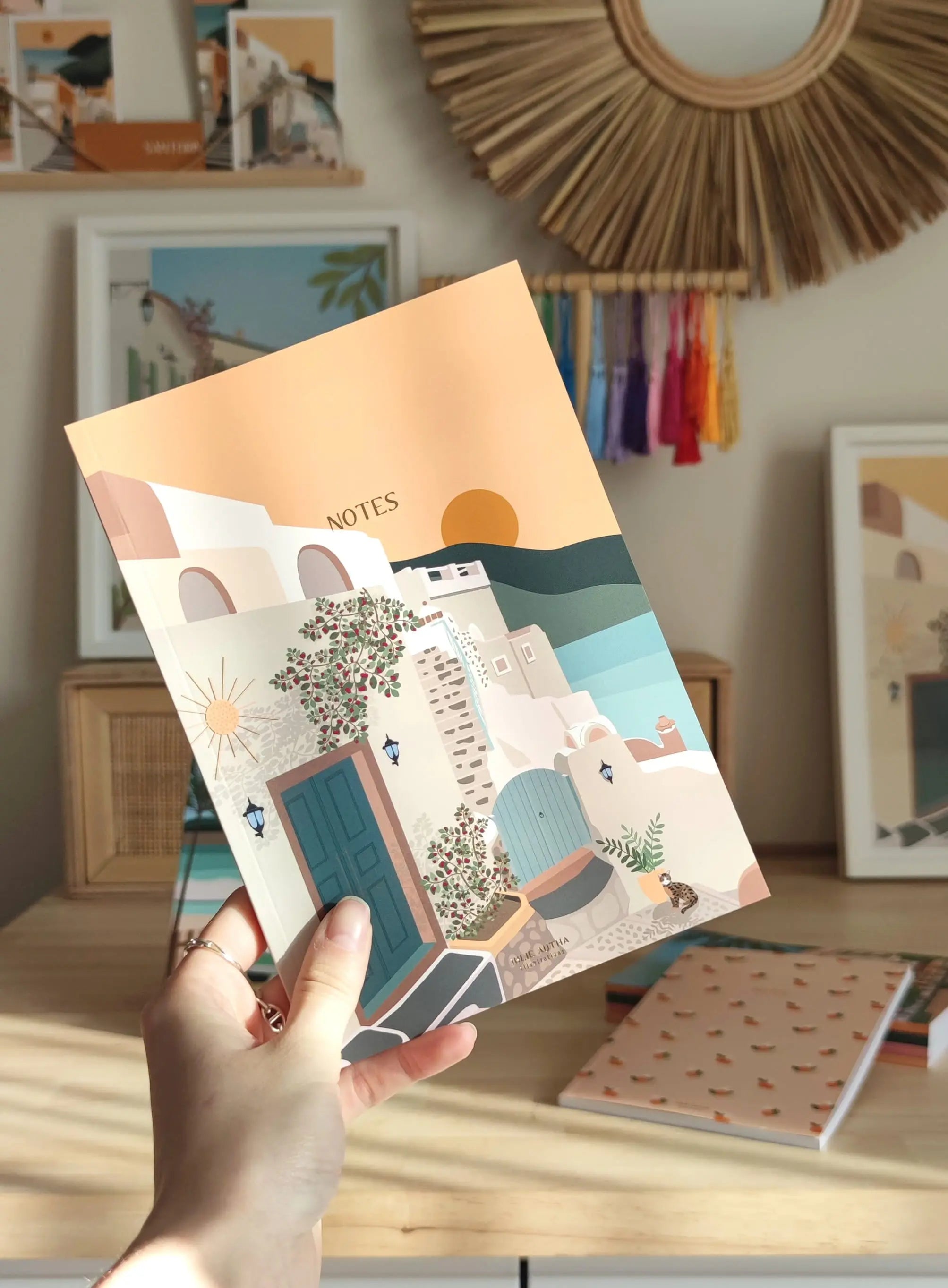 Carnet de notes A5 - Grèce coucher de soleil Julie Autha