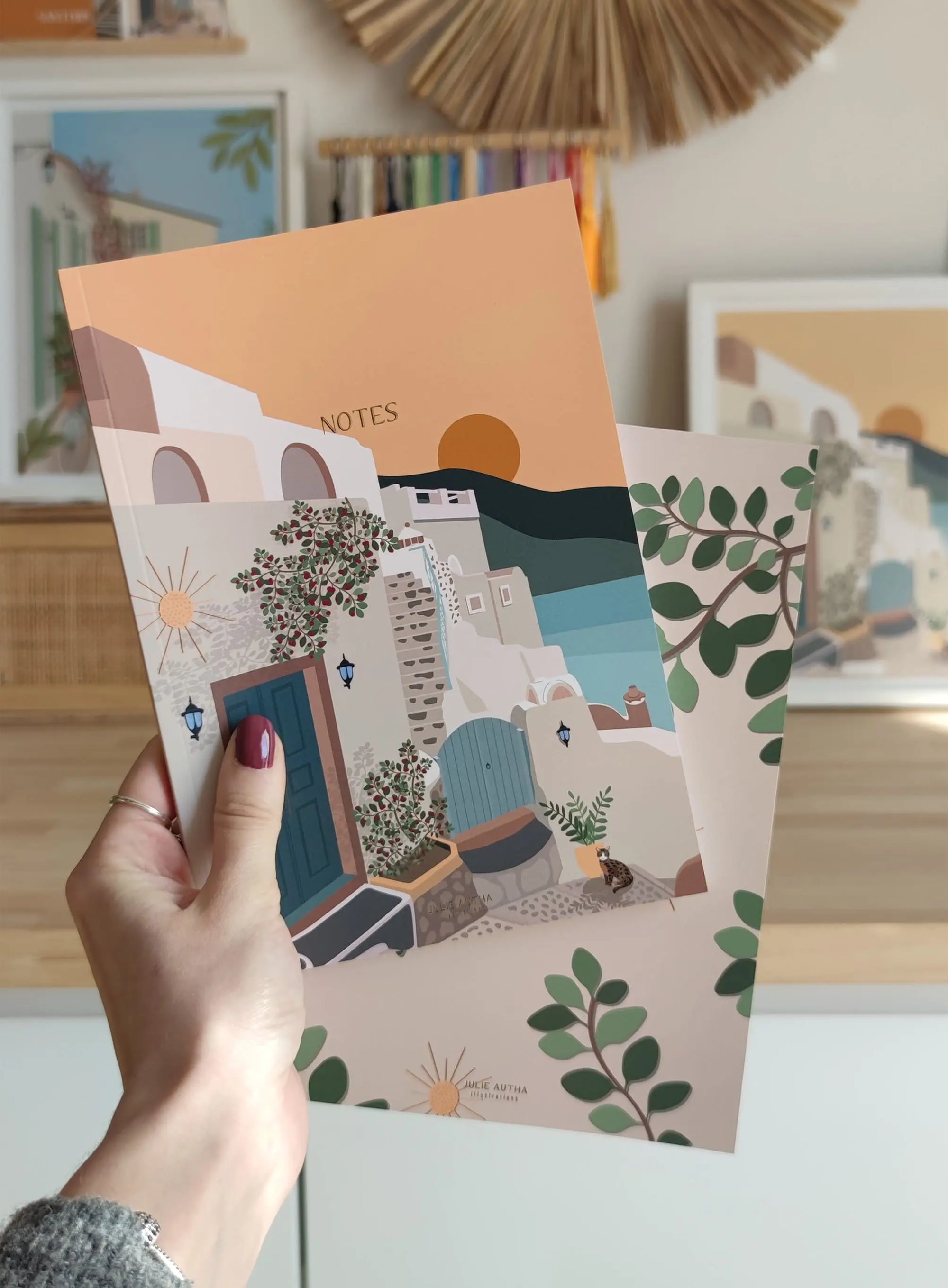 Carnet de notes A5 - Grèce coucher de soleil Julie Autha