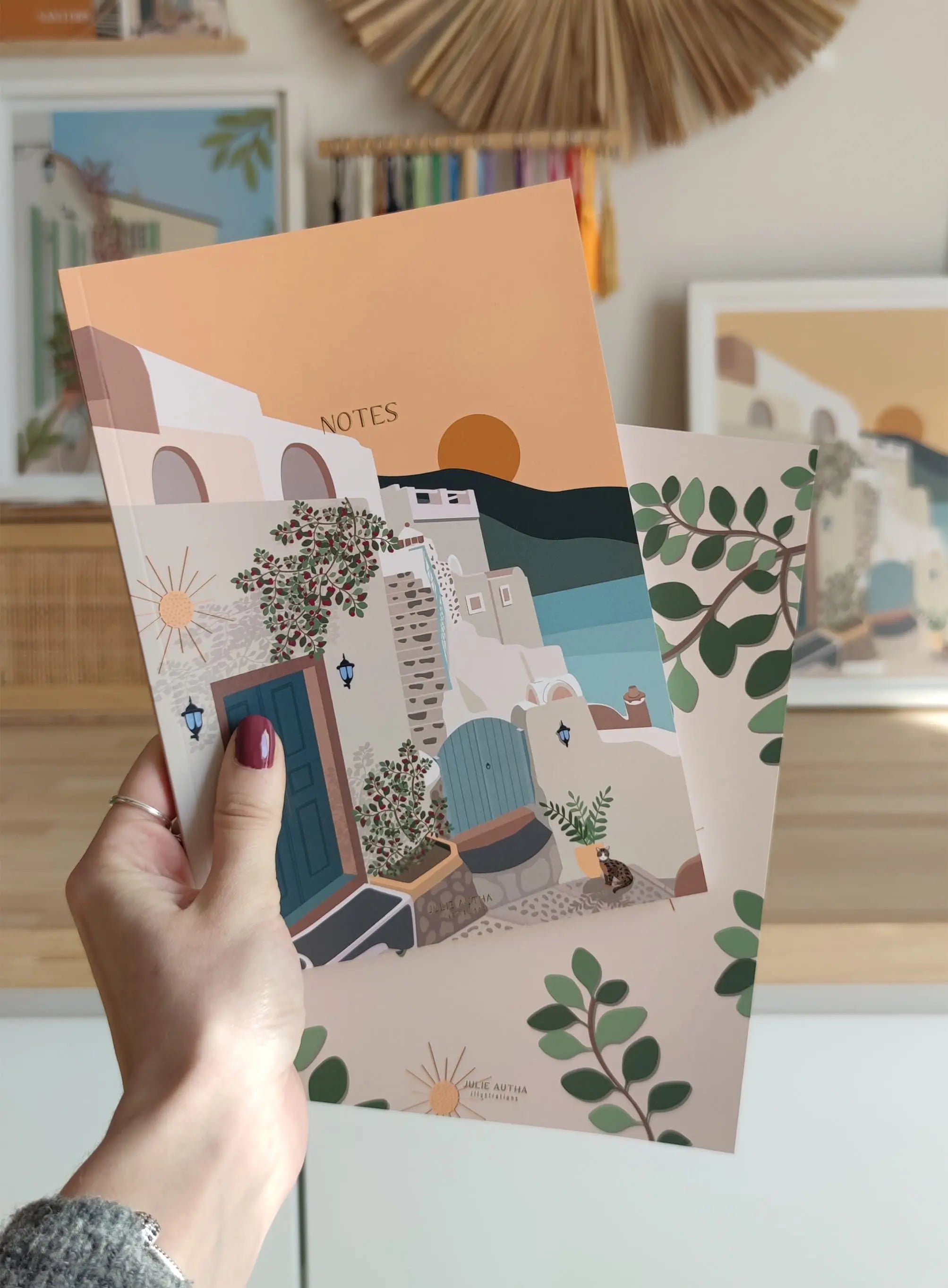 Carnet de notes A5 - Grèce coucher de soleil Julie Autha