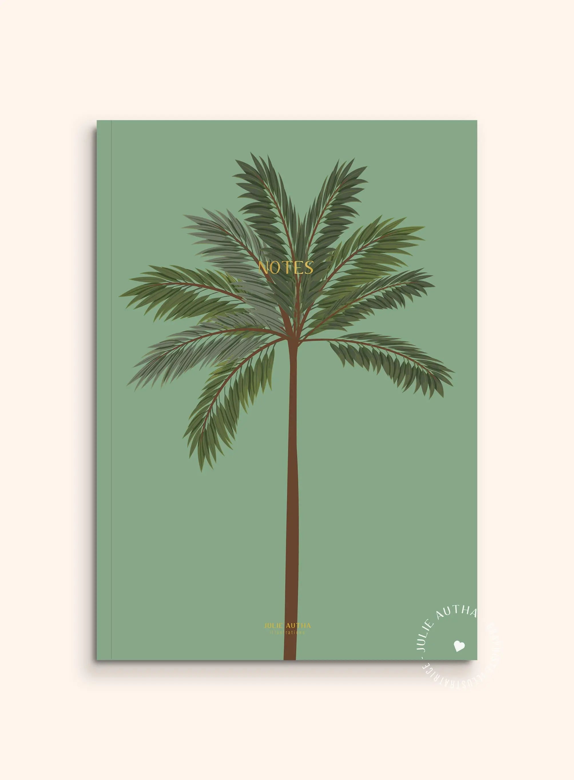 Carnet de notes A5 - Palmier Julie Autha