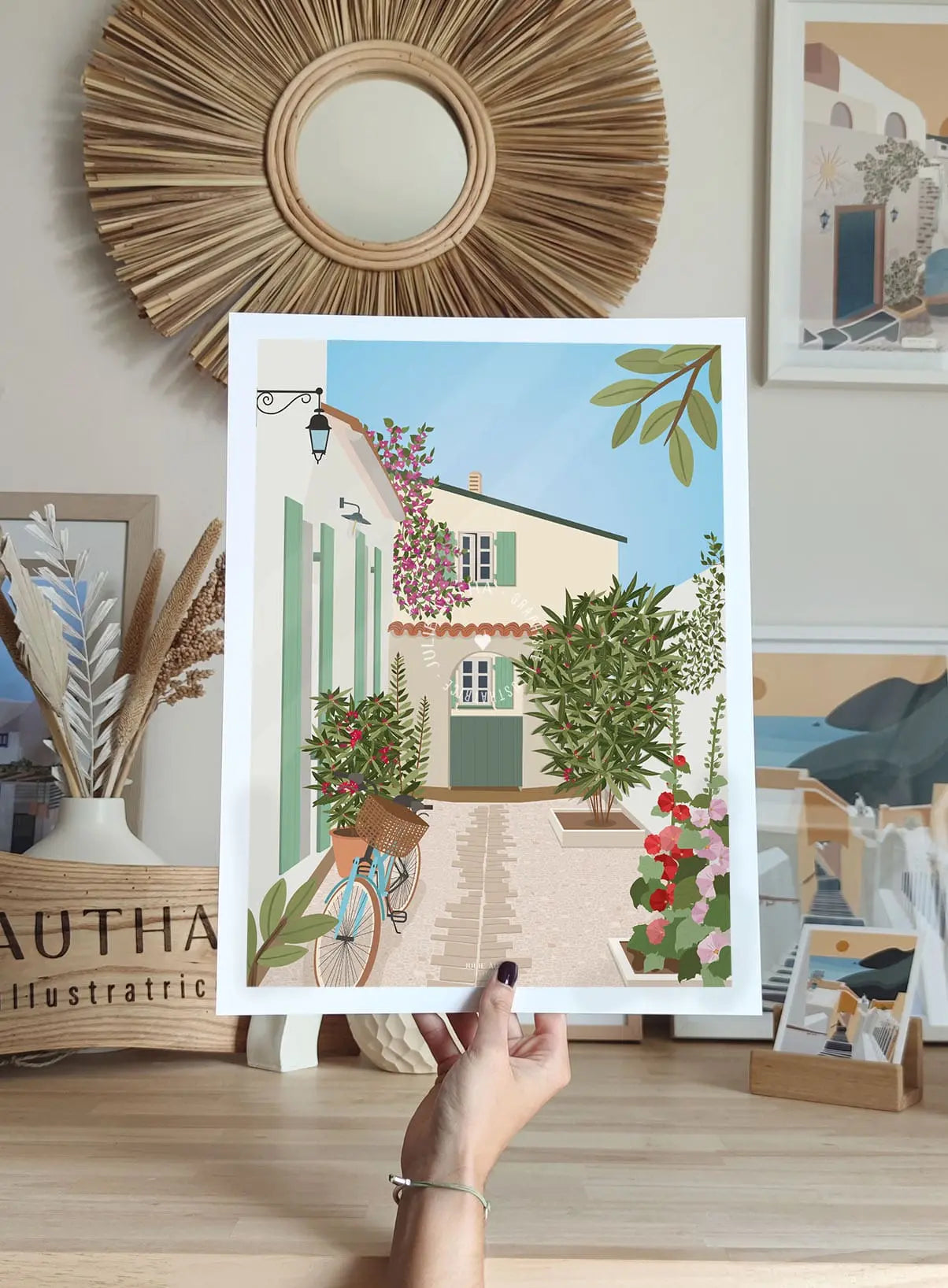 Petite ruelle à l'Île de Ré - Affiche Julie Autha