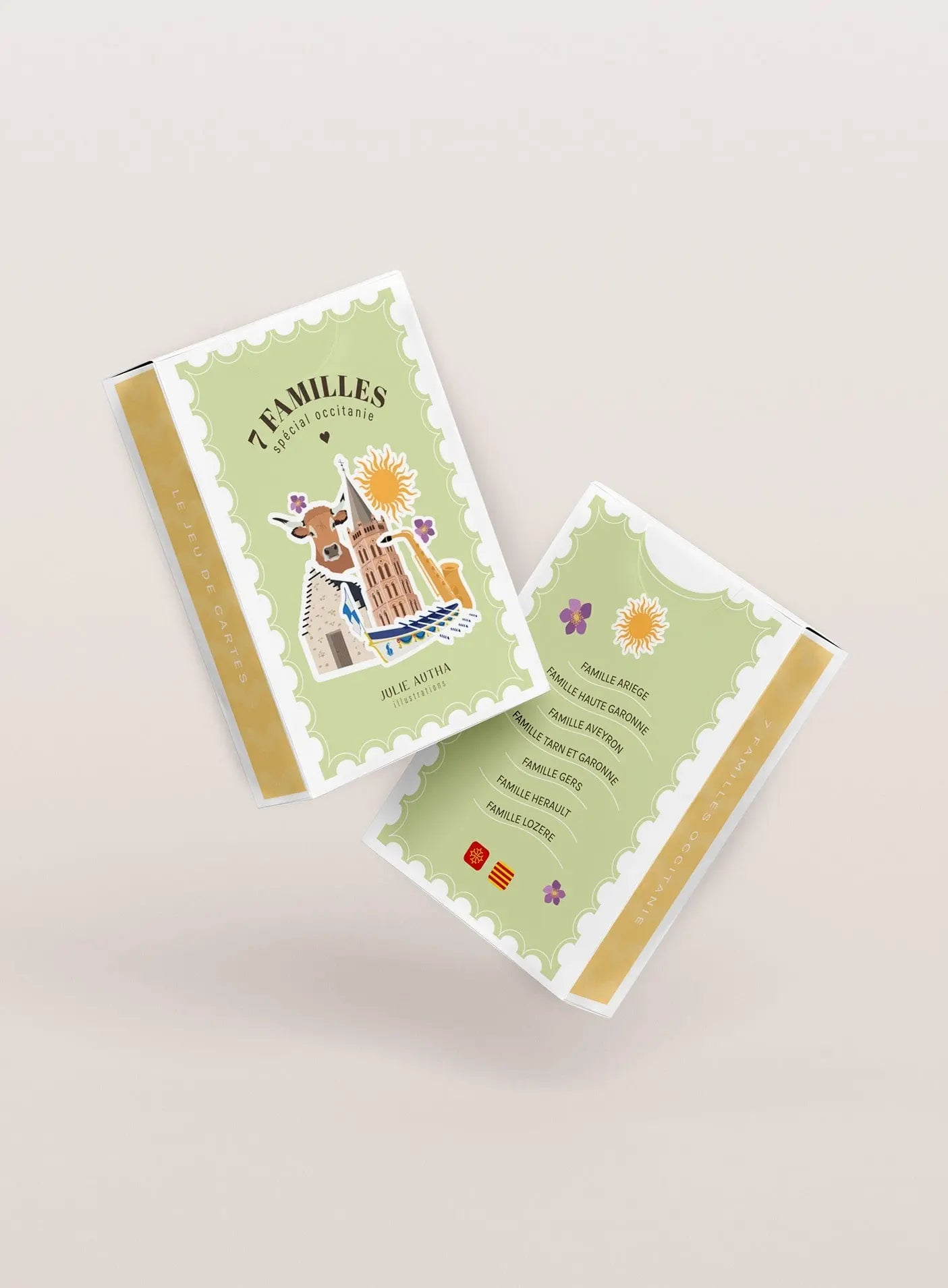 Jeu de cartes - Les 7 familles spécial Occitanie (02) Julie Autha