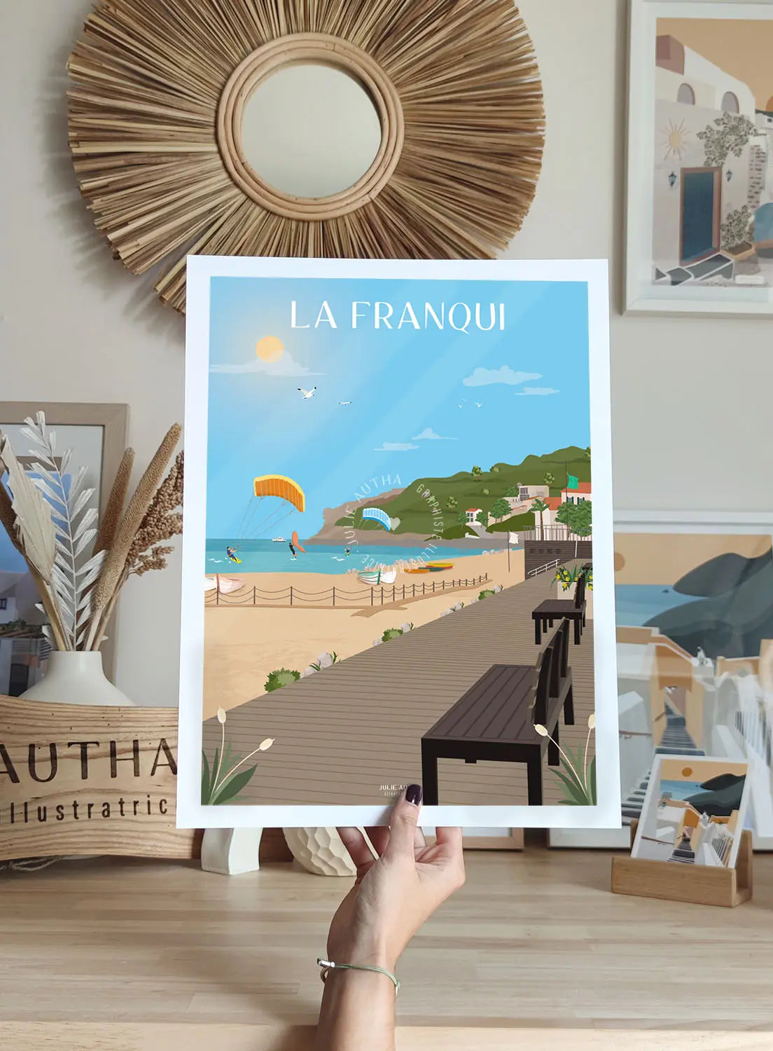 La Franqui, la promenade - Affiche Julie Autha