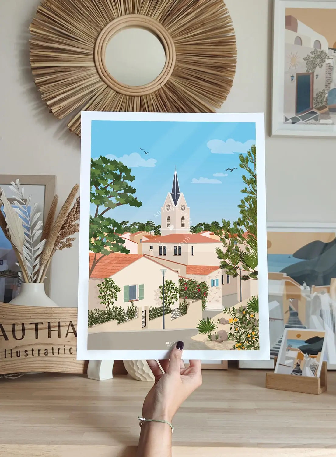 Leucate village - Affiche Julie Autha