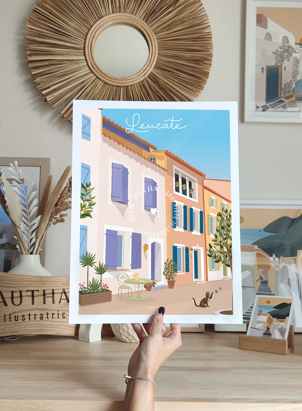 Leucate village - Affiche Julie Autha