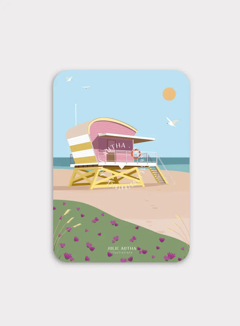Magnet Poste de secours rose Leucate Julie Autha