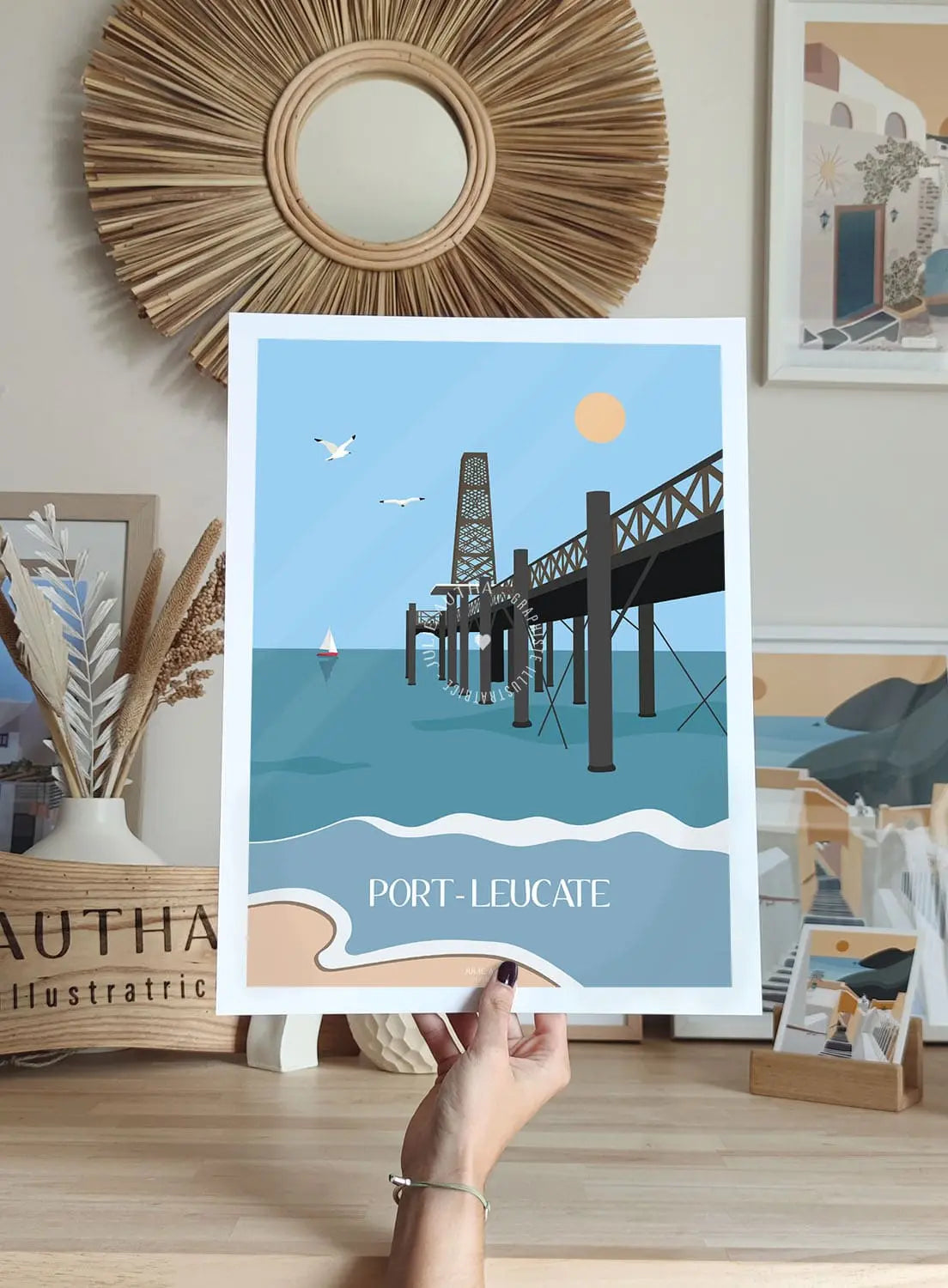 Ponton de Port-Leucate - Affiche Julie Autha