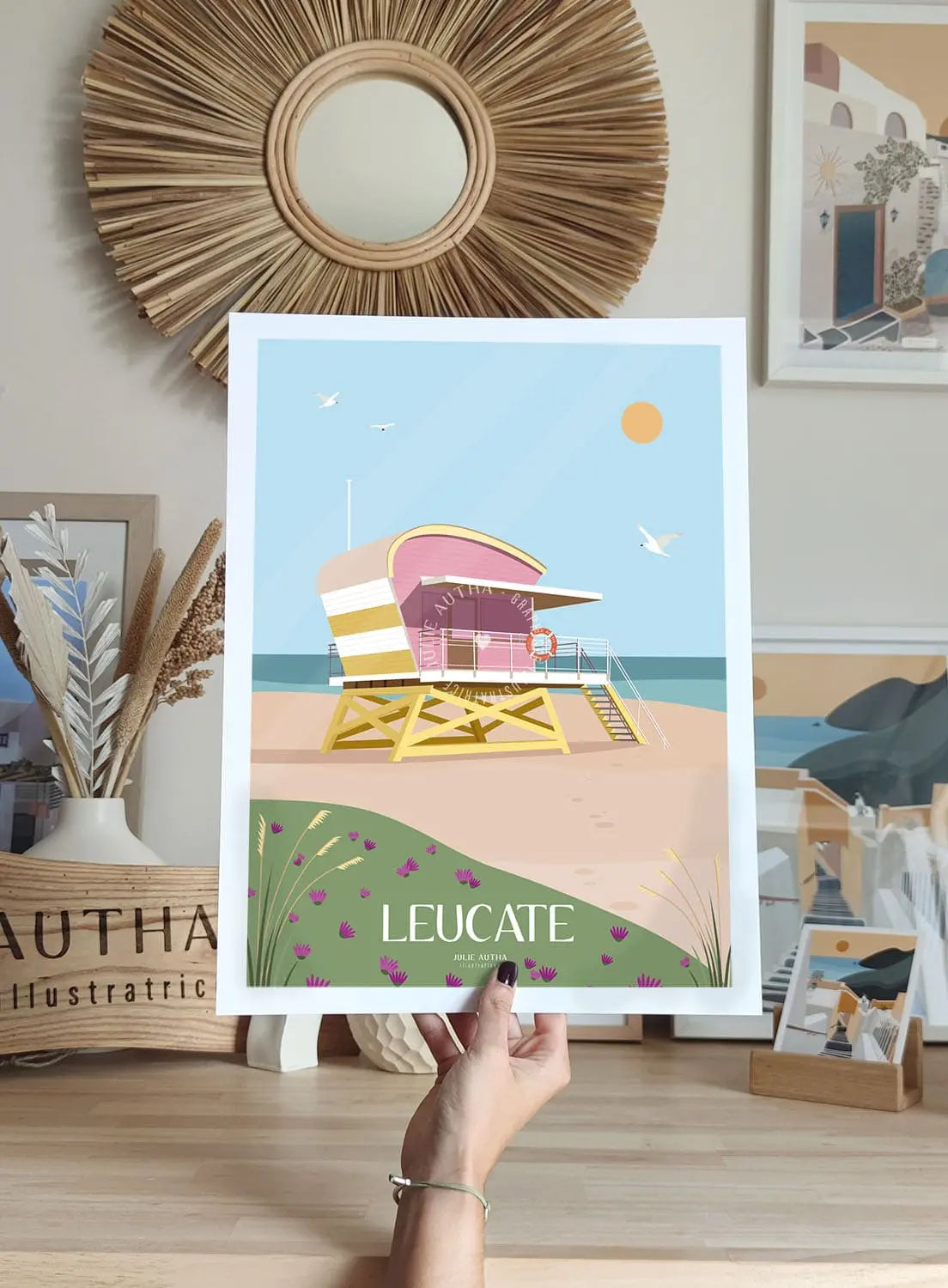 Poste naturiste Leucate - Affiche Julie Autha