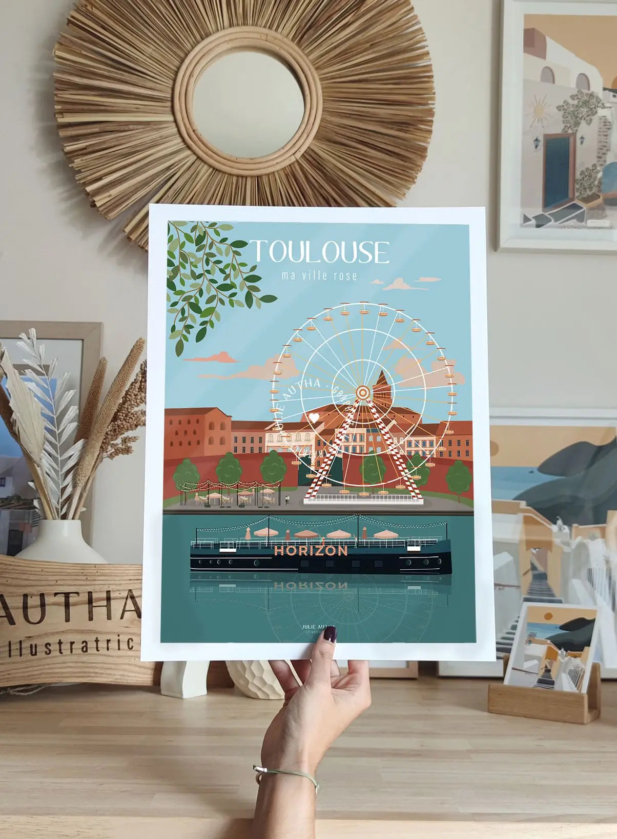 La Grande Roue, Port Viguerie, Toulouse - Affiche Julie Autha