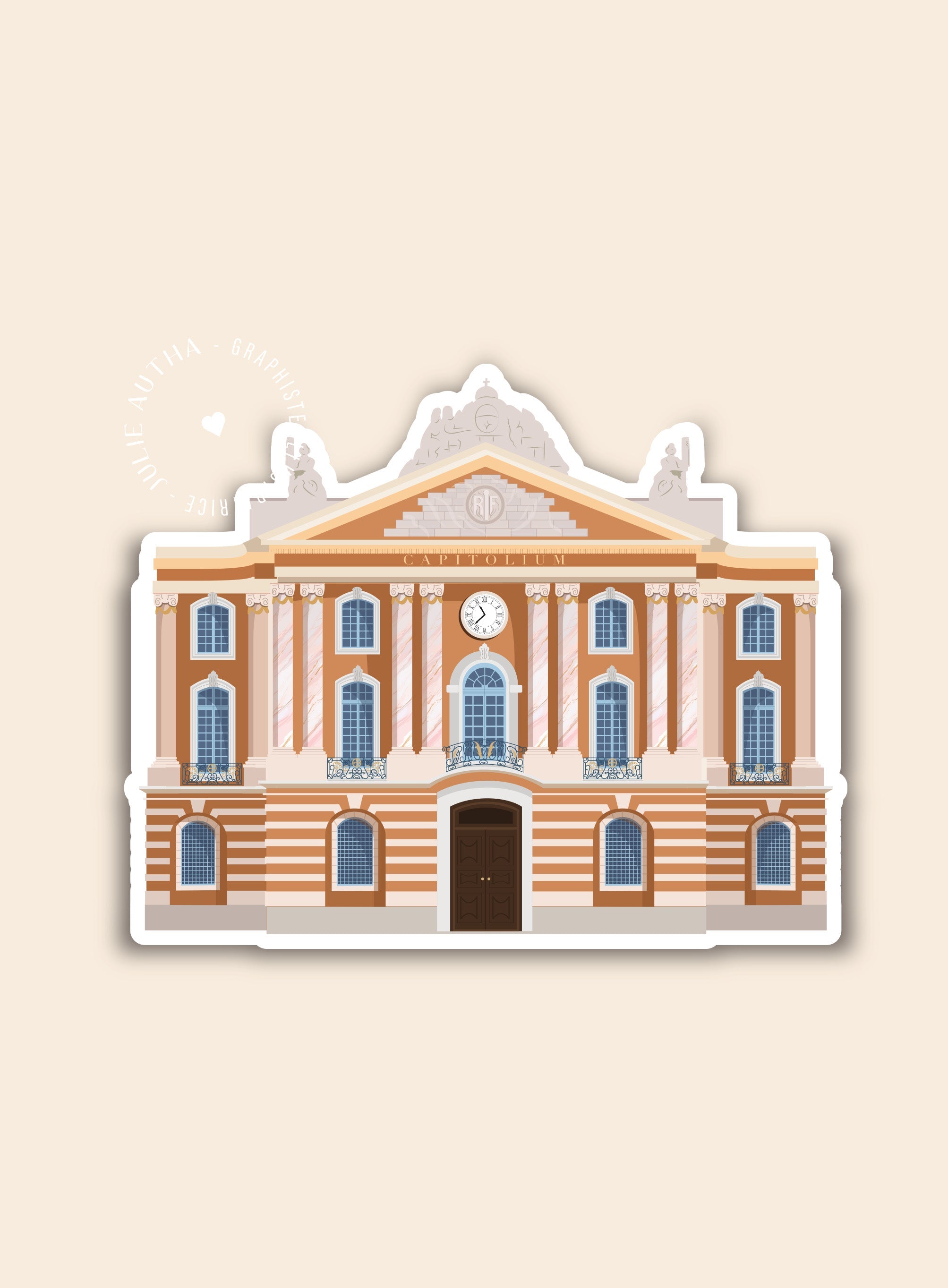 Sticker Toulouse le Capitole Julie Autha